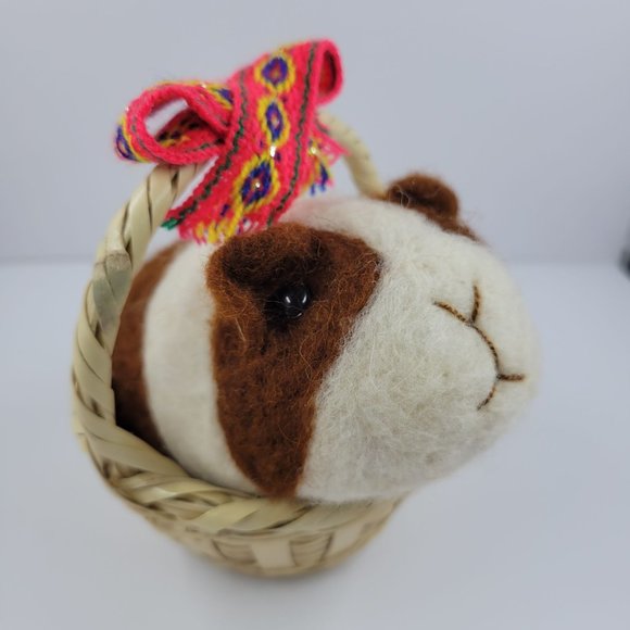 Guinea pig /Needle felted Guinea pig/ Soft Stuffed Cute / Peruvian Stuffed Guine - Picture 3 of 10
